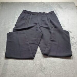 City Streets Pleated Front Dress Lightweight Pants 4 Pckts Black Men Sz 36 x 30
